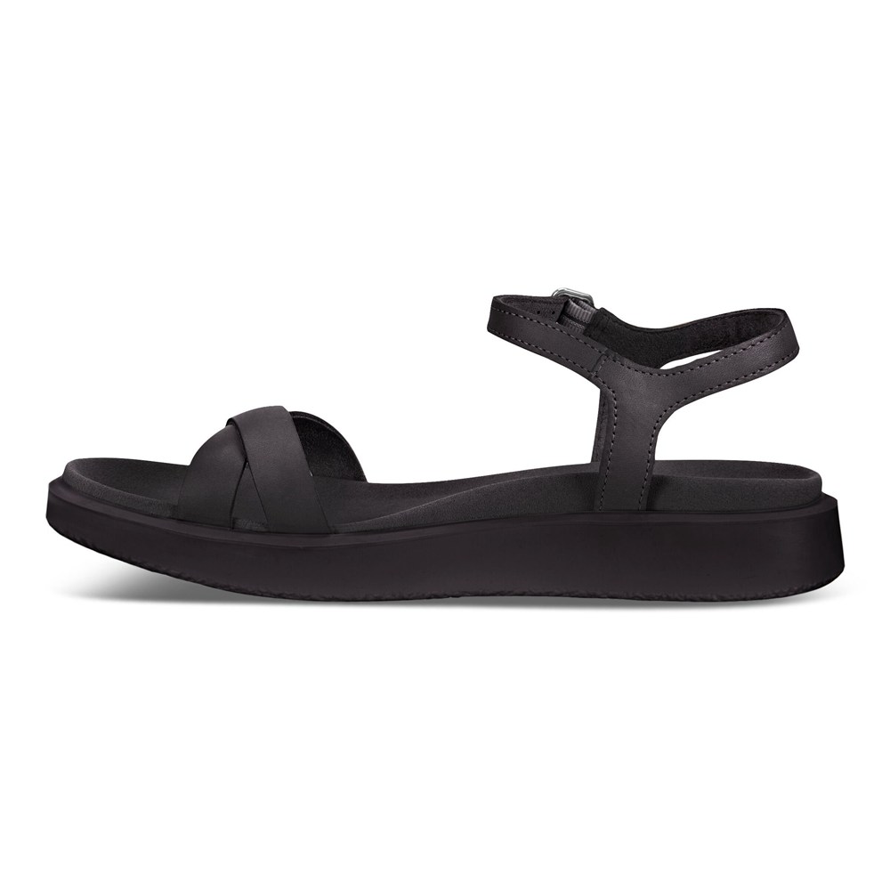 ECCO Womens Sandals Black - Yuma Crossover Staps - JYM-942580